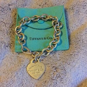 Authentic Tiffany and co heart tag bracelet